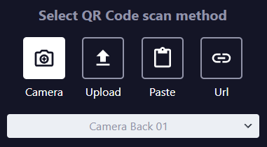 Scan QR Code from the camera device