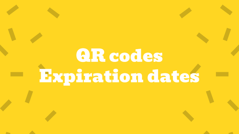 QR Codes and expiration dates