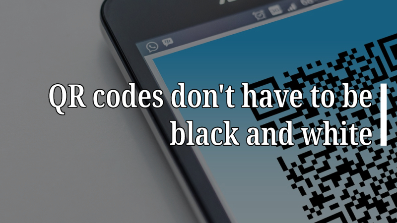 QR codes don't have to be black and white